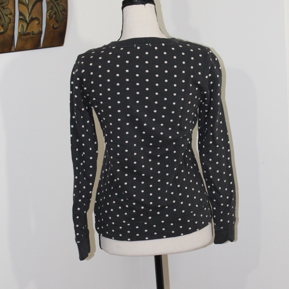 Crewcuts, black/gray and cream polka dot with  jeweles  pull over sweater - Picture 2 of 6
